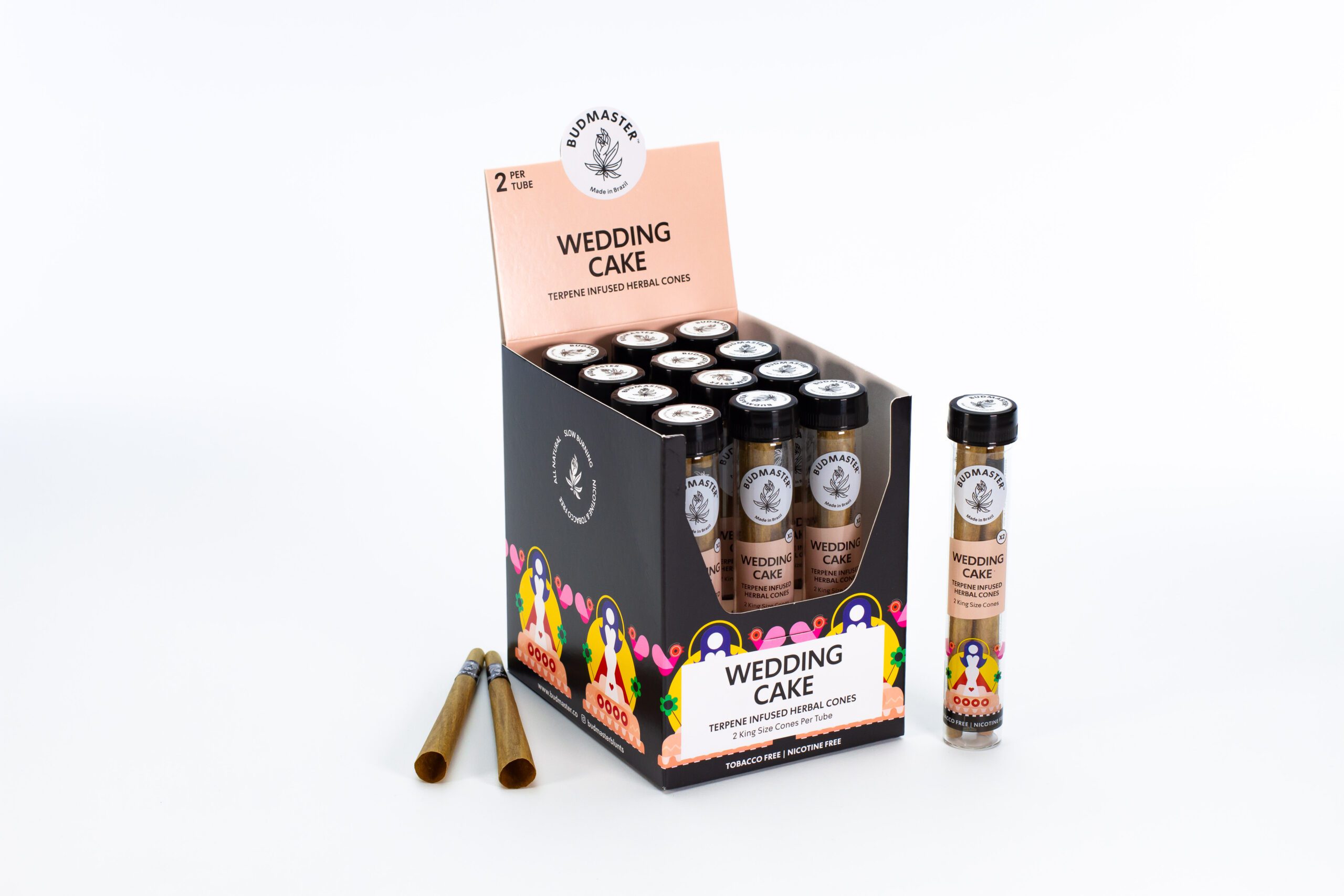 Wedding Cake blunt cones display box - 12 Tubes | Budmaster